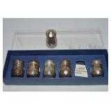 6pc Lord Silver Sterling Individual Salt Shaker