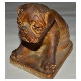 Vtg Chalkware 'Nobody Loves Me' Bulldog Puppy