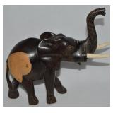 Vintage Hand-carved African Elephant Figure Trunk