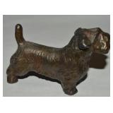 Vtg Cast Metal Sealyham Terrier Dog Figure 3w