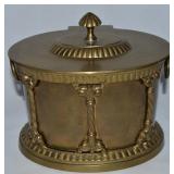Vtg Decorative Crafts India Brass Hinged Lid Tea/