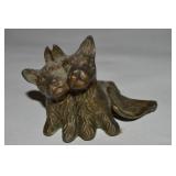 Vintage Cast Metal Pair of Scottie Dog Pups 3.5w