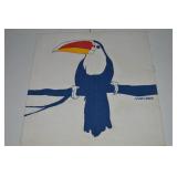 Vintage Marushka Screen Print on Canvas Toucan