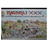 RAGBRAI 30 Framed Duffy Artwork Poster Wall Art