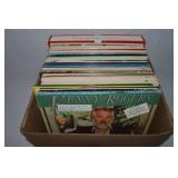 Bankers box of Vintage Vinyl Record Albums Mixed