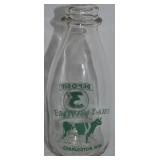 Blossom Dairy Charleston WVA 1 Qt Milk Bottle