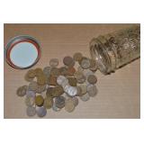 Ball Jar of (100) US Wheaties Pennies Mixed Dates