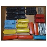 23pc Vintage Tootsietoy Train Engines, Coal Cars,