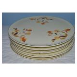 (5) Vtg Hull Jewel Tea Autumn Leaf Cake Plates