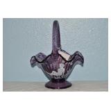 Fenton Art Glass Lavender Handpainted Mary Gregory