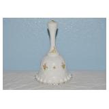 Fenton Art Glass Violets in the Snow Bell 6"