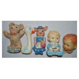 (5) Vintage Rubber Toys w/ Uneeda, Stem, Kiddie