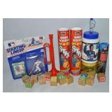 Toy / Collectables Lot w/ Blocks, Pick-up Sticks,