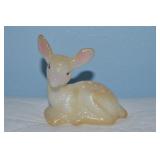 Fenton Art Glass Fawn Deer Glistening Woods