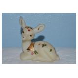 Fenton Art Glass Fawn Deer Satin Twining Berries
