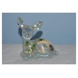 Fenton Art Glass Fawn Deer Iridized Berries Hand-