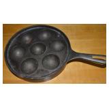 Vtg Griswold No 32 962 Cast Iron Aebleskiver Pan