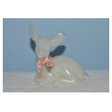 Fenton Art Glass Fawn Deer Pearly Sentiments 4"