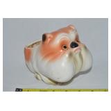 Vtg Inarco No E-2164 Ceramic Bulldog Dog Planter