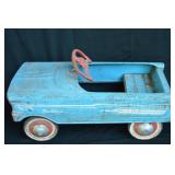 Vtg Murray Blue Tee Bird Pedal Car w/ All Hubcaps