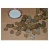 Ball Jar of (100) US Wheaties Pennies Mixed Dates