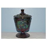 Fenton Art Glass Amethyst Carnival Glass Lidded