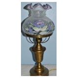 Fenton Lavender Crest Optic Swirl Handpainted Art