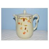 Vtg Hull Jewel Tea Autumn Leaf 9" Coffee Pot & Lid