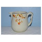 Vtg Hull Jewel Tea Autumn Leaf Ribbed 6" Pitcher