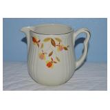 Vtg Hull Jewel Tea Autumn Leaf Ribbed 6" Pitcher
