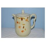Vtg Hull Jewel Tea Autumn Leaf 9" Coffee Pot & Lid