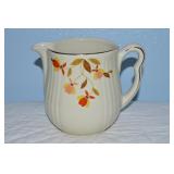 Vtg Hull Jewel Tea Autumn Leaf Ribbed 6" Pitcher