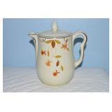 Vtg Hull Jewel Tea Autumn Leaf 9" Coffee Pot & Lid