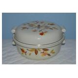 Vtg Hull Jewel Tea Autumn Leaf Casserole Dish &Lid