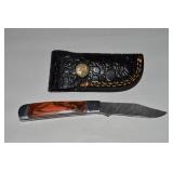 Custom Made Damascus Steel 2.5" Folding Knife