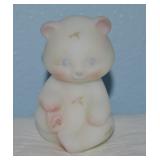 Fenton Satin & Pink Raspberry Teddy Bear Figure