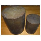 Vtg Hand Forged Heavy Metals Canister Coin Banks