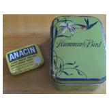Vtg Hummingbird Silk Hosiery Soap Tin + Anacin