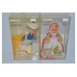 Pair Vintage Danish Dolls 6.5" Tall in Box
