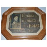 Antique "Christ is the Head of this home" Framed
