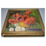 Antique Jewelry Box w/ Max Streckenbach Poppies