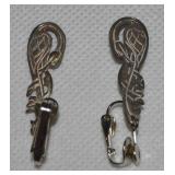 Douglas Scott Tain 925 Sterling Clip Earrings w/