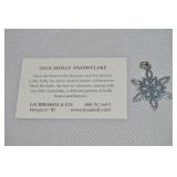 JH Breakell 925 Sterling 2010 Holly Snowflake