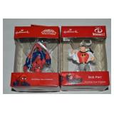 (2) Hallmark Ornaments w/Ultimate Spiderman +