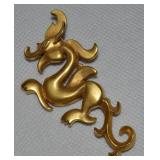 MMA Museum of Modern Art Goldtone Dragon Brooch