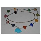 Zuni-style SemiPrecious Stone Fetish Bear Necklace
