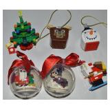 (6) Lego Block Sets w/ 4 Ornaments + Christmas