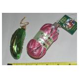 (2) Old World Christmas Ornaments: Knitting Yarn