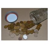 Canning Jar (100) mixed date US Wheaties Pennies