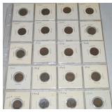 (20) Mixed Date US Indian Head Penny Cent Lot